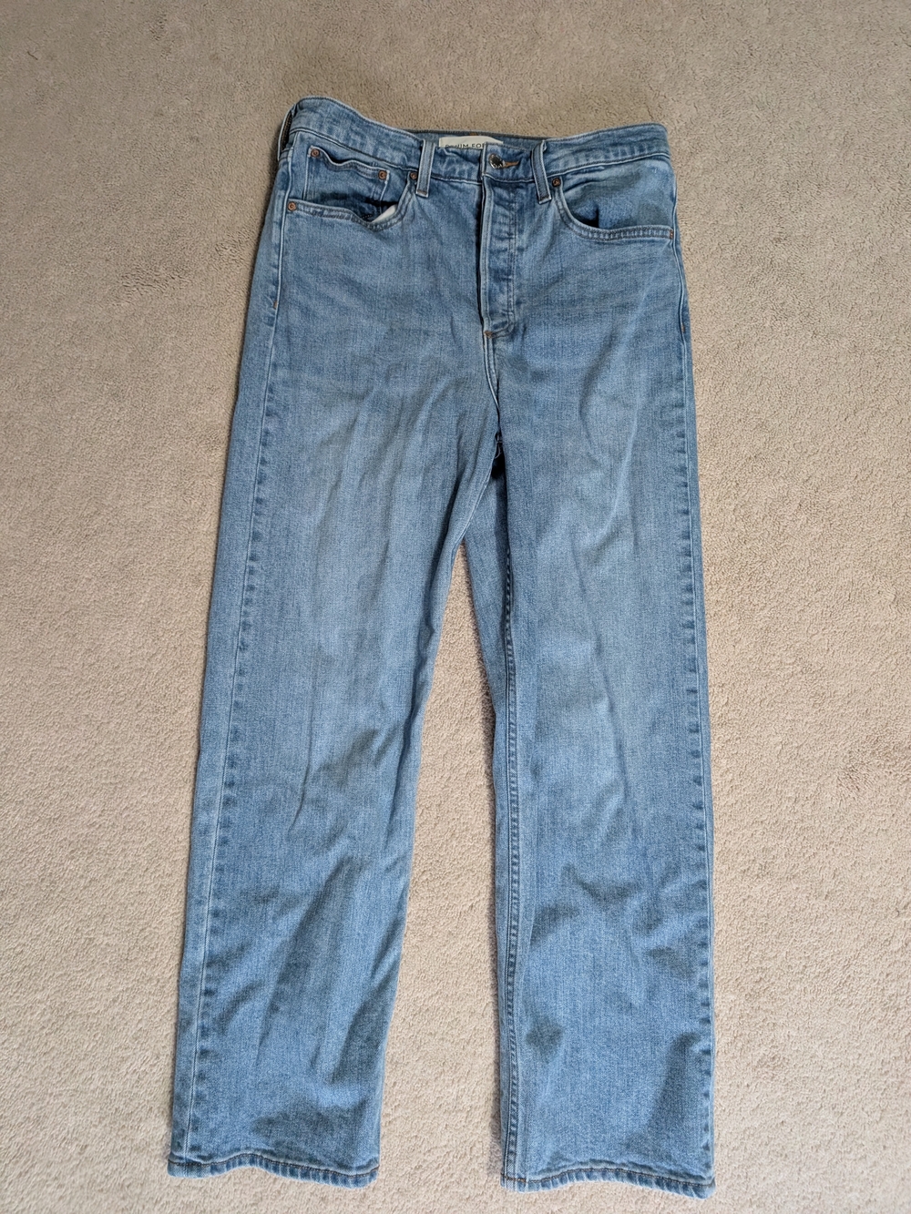 Denim Forum Hi-Rise Straight-Leg Jeans Sz31